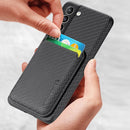 For Samsung Galaxy S21 5G Carbon Fiber Leather Card Magsafe Phone Case(Black)