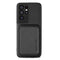 For Samsung Galaxy S21 Ultra 5G Carbon Fiber Leather Card Magsafe Phone Case(Black)
