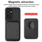 For Samsung Galaxy S21 Ultra 5G Carbon Fiber Leather Card Magsafe Phone Case(Black)