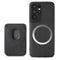 For Samsung Galaxy S21 Ultra 5G Carbon Fiber Leather Card Magsafe Phone Case(Black)