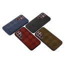 For Samsung Galaxy S22 Ultra 5G Weave Plaid PU Phone Case(Black)