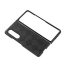 For Samsung Galaxy Z Fold3 5G Weave Plaid PU Phone Case(Black)