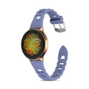 20mm Ring Buckle Silicone Watch Band(Light Blue)