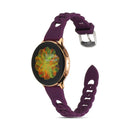 20mm Ring Buckle Silicone Watch Band(Purple)