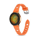 20mm Ring Buckle Silicone Watch Band(Orange)