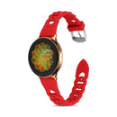 20mm Ring Buckle Silicone Watch Band(Red)