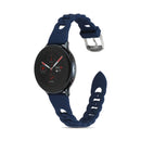 22mm Ring Buckle Silicone Watch Band(Dark Blue)