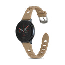 22mm Ring Buckle Silicone Watch Band(Khaki)