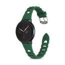 22mm Ring Buckle Silicone Watch Band(Army Green)