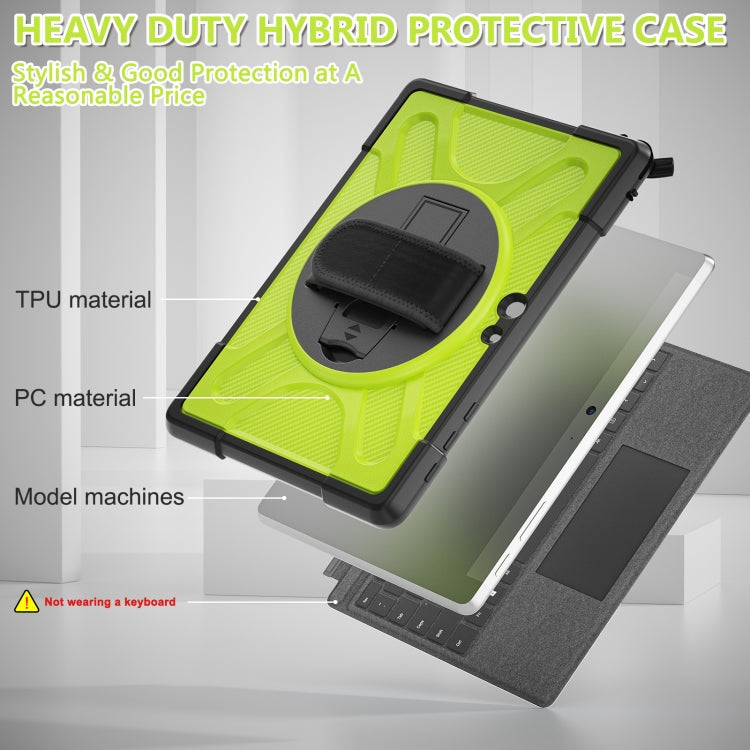 For MicroSoft Surface Go 1 / 2 / 3 TPU + PC Tablet Case(Yellow Green)