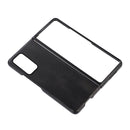 For Samsung Galaxy Z Fold2 5G Yellow Cow Texture PU Phone Case(Black)