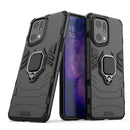 For OPPO Find X5 Pro Magnetic Ring Holder PC + TPU Phone Case(Black)