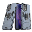 For OPPO Find X5 Pro Magnetic Ring Holder PC + TPU Phone Case(Navy Blue)