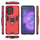 For OPPO Find X5 Pro Magnetic Ring Holder PC + TPU Phone Case(Red)