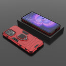 For OPPO Find X5 Pro Magnetic Ring Holder PC + TPU Phone Case(Red)