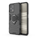 For OPPO Realme 9 Pro Magnetic Ring Holder PC + TPU Phone Case(Black)