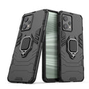 For OPPO Realme 9 Pro+ Magnetic Ring Holder PC + TPU Phone Case(Black)
