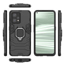 For OPPO Realme 9 Pro+ Magnetic Ring Holder PC + TPU Phone Case(Black)