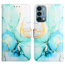 For OnePlus Nord N200 5G & OPPO A74 5G PT003 Marble Pattern Flip Leather Phone Case(Green LS003)