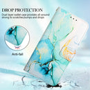 For OnePlus Nord N200 5G & OPPO A74 5G PT003 Marble Pattern Flip Leather Phone Case(Green LS003)