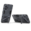 For OPPO Realme 9 Pro+ Punk Armor 2 in 1 PC + TPU Shockproof Phone Case with Invisible Holder(Grey)