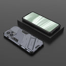 For OPPO Realme 9 Pro+ Punk Armor 2 in 1 PC + TPU Shockproof Phone Case with Invisible Holder(Grey)