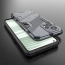 For OPPO Realme 9 Pro+ Punk Armor 2 in 1 PC + TPU Shockproof Phone Case with Invisible Holder(Grey)
