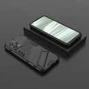 For OPPO Realme 9 Pro+ Punk Armor 2 in 1 PC + TPU Shockproof Phone Case with Invisible Holder(Black)