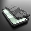 For OPPO Realme 9 Pro+ Punk Armor 2 in 1 PC + TPU Shockproof Phone Case with Invisible Holder(Black)