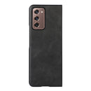 For Samsung Galaxy Z Fold2 5G Cowhide Texture PU Phone Case(Black)