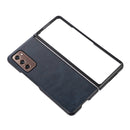 For Samsung Galaxy Z Fold2 5G Cowhide Texture PU Phone Case(Blue)