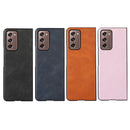 For Samsung Galaxy Z Fold2 5G Cowhide Texture PU Phone Case(Blue)