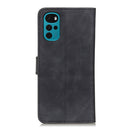 For Motorola Moto G22 KHAZNEH Retro Texture Leather Phone Case(Black)