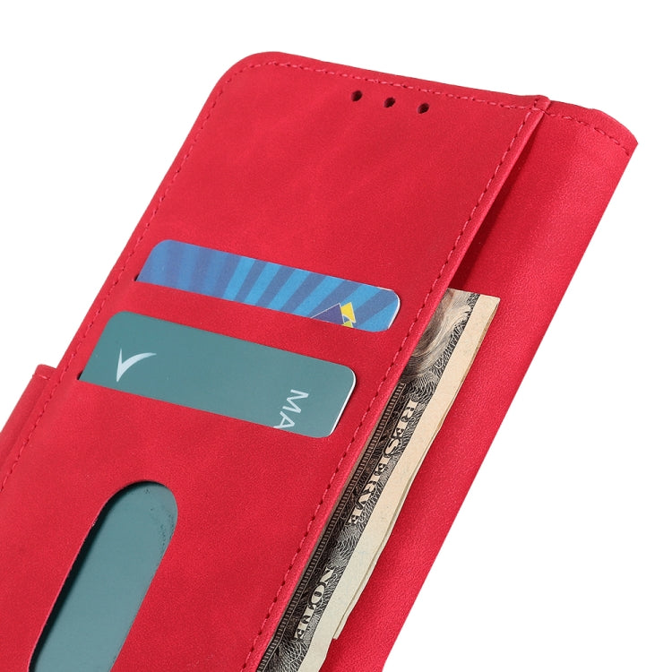 For Motorola Moto G22 KHAZNEH Retro Texture Leather Phone Case(Red)