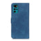 For Motorola Moto G22 KHAZNEH Retro Texture Leather Phone Case(Blue)