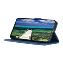 For Motorola Moto G22 KHAZNEH Retro Texture Leather Phone Case(Blue)