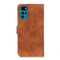 For Motorola Moto G22 KHAZNEH Retro Texture Leather Phone Case(Brown)