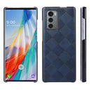 For LG Wing 5G Weave Plaid PU Phone Case(Blue)