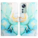 For Xiaomi 12 Pro PT003 Marble Pattern Flip Leather Phone Case(Green LS003)