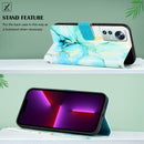 For Xiaomi 12 Pro PT003 Marble Pattern Flip Leather Phone Case(Green LS003)
