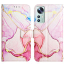 For Xiaomi 12 Pro PT003 Marble Pattern Flip Leather Phone Case(Rose Gold LS005)