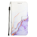 For Xiaomi 12 Pro PT003 Marble Pattern Flip Leather Phone Case(White Purple LS006)