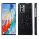 For LG Wing 5G Crocodile Top Layer Cowhide Leather Phone Case(Black)