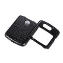 For Motorola Moto Razr 5G Crocodile Top Layer Cowhide Leather Phone Case(Black)