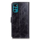 For Motorola Moto G22 Retro Crazy Horse Texture Flip Leather Phone Case(Black)