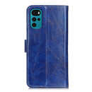 For Motorola Moto G22 Retro Crazy Horse Texture Flip Leather Phone Case(Blue)