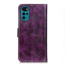 For Motorola Moto G22 Retro Crazy Horse Texture Flip Leather Phone Case(Purple)