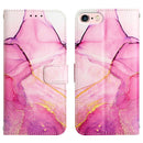 For iPhone SE 2022 / SE 2020 / 8 / 7 PT003 Marble Pattern Flip Leather Phone Case(LS001)