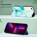 For iPhone SE 2022 / SE 2020 / 8 / 7 PT003 Marble Pattern Flip Leather Phone Case(LS003)