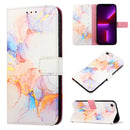 For iPhone SE 2022 / SE 2020 / 8 / 7 PT003 Marble Pattern Flip Leather Phone Case(LS004)